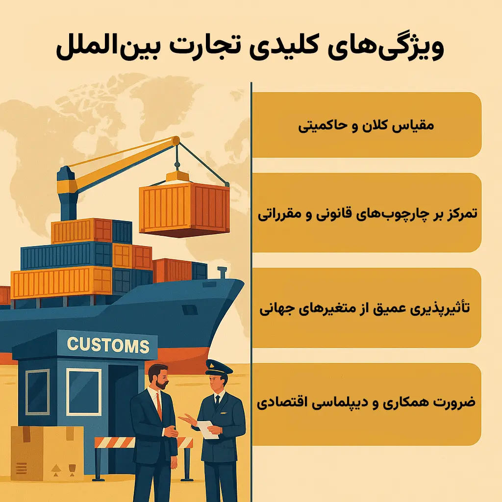 ویژگی‌های کلیدی تجارت بین‌الملل