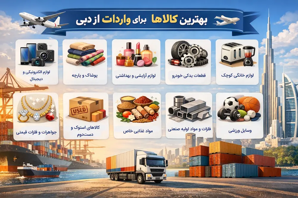لیست بهترین کالاها برای واردات از دبی